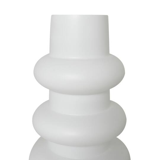 White Glass Dimensional Bubble Vase Set